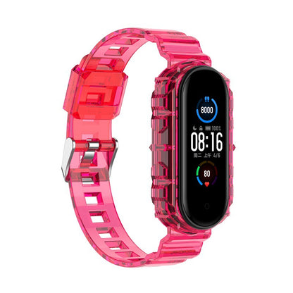 Transparent TPU Watchband Strap Integrated Wristband Replacement for Xiaomi Band 5/6