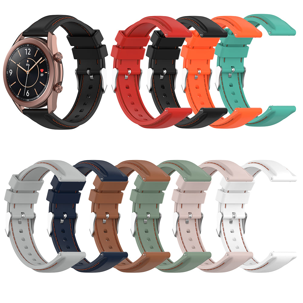 20mm Silicone Watchband Wrist Strap Replacement for Samsung Galaxy Watch4 Classic 46mm 42mm/Watch4 44mm 40mm/Galaxy Watch3 41mm/Amazfit GTS2