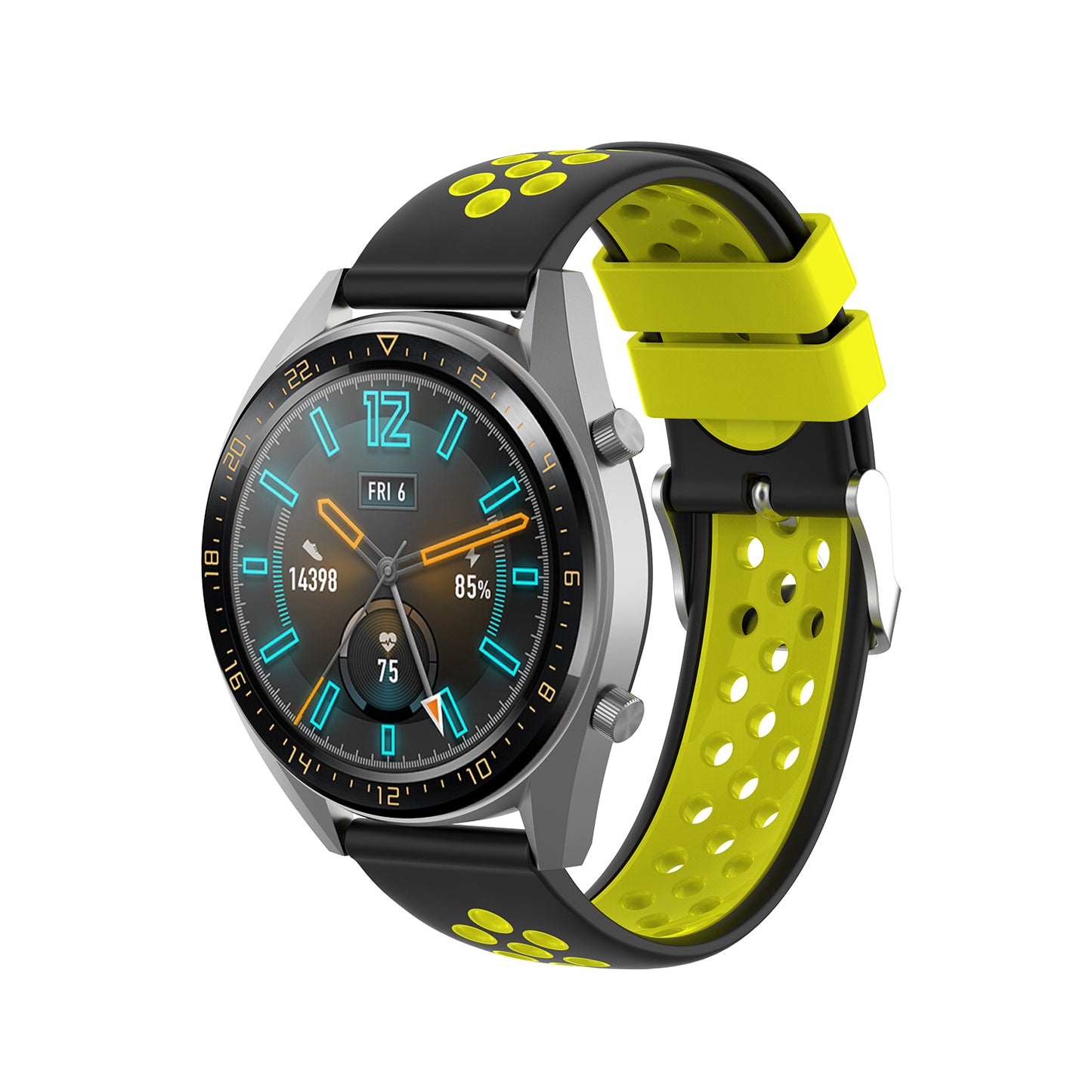 Dual Color Soft Silicone Smart Watch Replacement Strap 22mm for HUAWEI Watch GT2 46mm