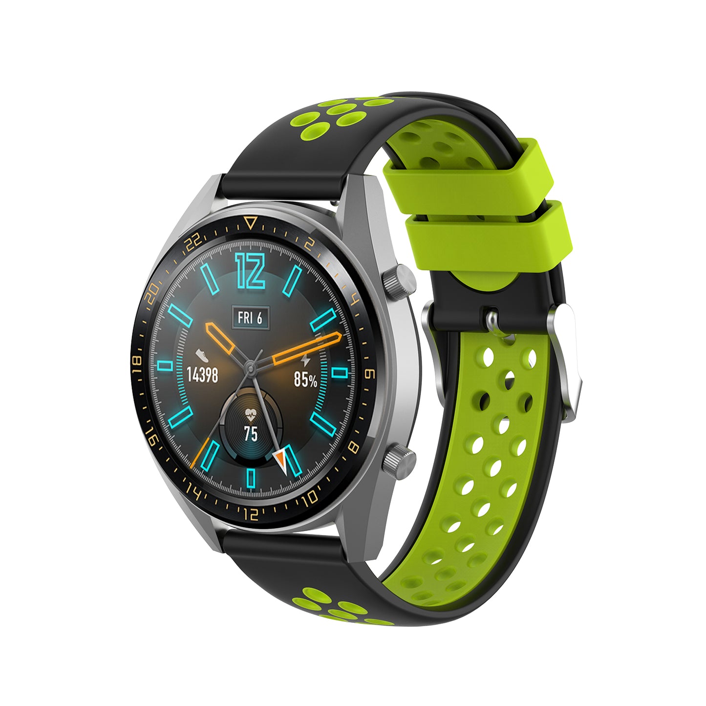 Dual Color Soft Silicone Smart Watch Replacement Strap 22mm for HUAWEI Watch GT2 46mm