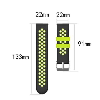 Dual Color Soft Silicone Smart Watch Replacement Strap 22mm for HUAWEI Watch GT2 46mm