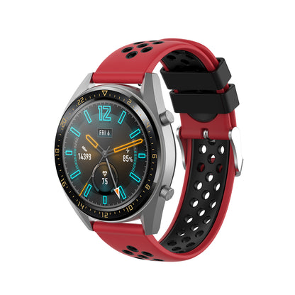 Dual Color Soft Silicone Smart Watch Replacement Strap 22mm for HUAWEI Watch GT2 46mm