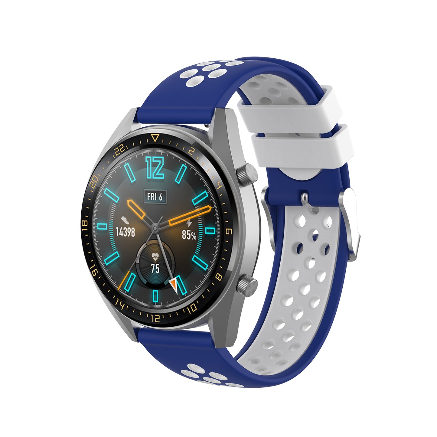 Dual Color Soft Silicone Smart Watch Replacement Strap 22mm for HUAWEI Watch GT2 46mm