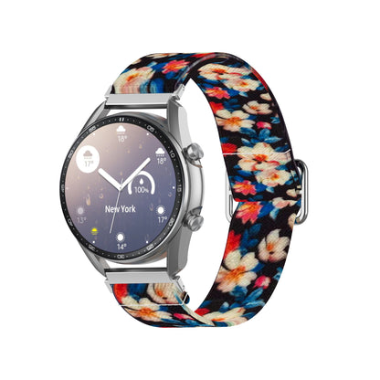 Pattern Printed Adjustable Smart Watch Replacement Strap Nylon Watchband 20mm for Samsung Galaxy Watch3 41mm/Watch Active