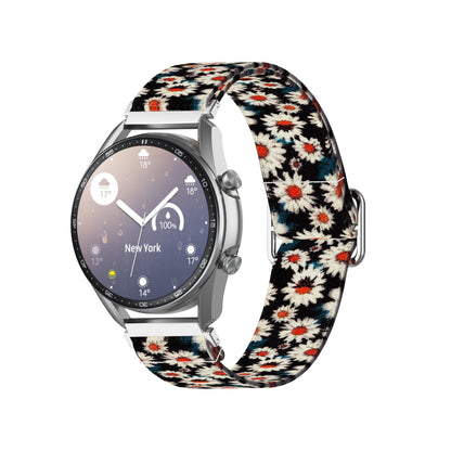 Pattern Printed Adjustable Smart Watch Replacement Strap Nylon Watchband 20mm for Samsung Galaxy Watch3 41mm/Watch Active