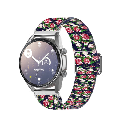 Pattern Printed Adjustable Smart Watch Replacement Strap Nylon Watchband 20mm for Samsung Galaxy Watch3 41mm/Watch Active