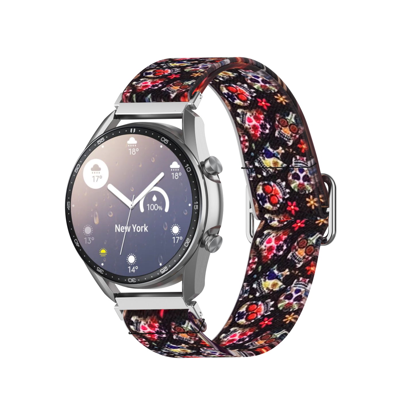 Pattern Printed Adjustable Nylon Smart Watch Replacement Strap Watchband 22mm for Samsung Galaxy Watch 46mm/Watch3 45mm