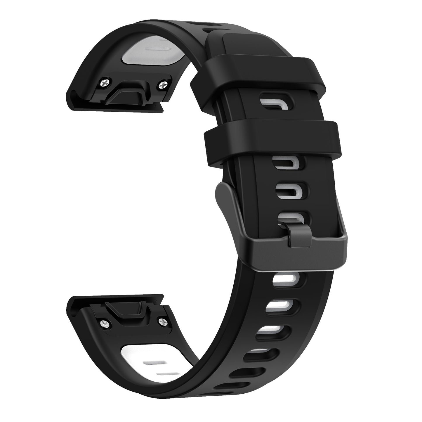 Dual Color Quick Release Silicone Replacement Watchband Bracelet Strap for Garmin Fenix 7X/6X Sapphire GPS/6X Pro/6X GPS/5X GPS/5X Plus