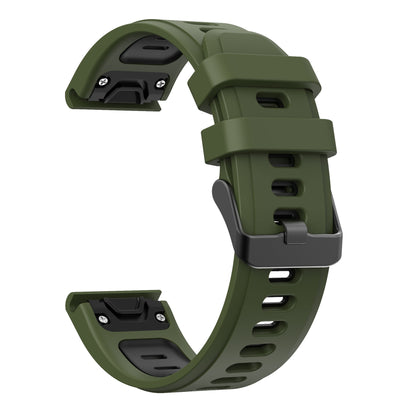 Dual Color Quick Release Silicone Replacement Watchband Bracelet Strap for Garmin Fenix 7X/6X Sapphire GPS/6X Pro/6X GPS/5X GPS/5X Plus