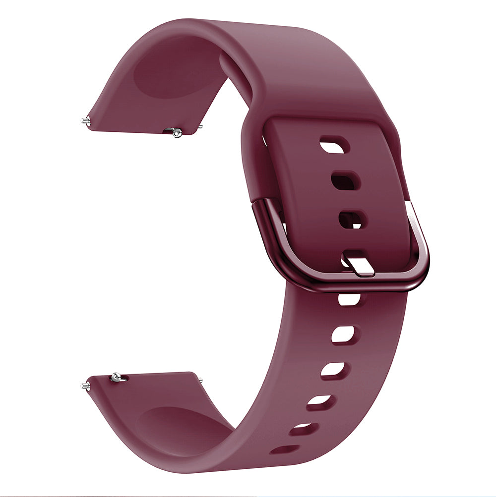 20MM Silicone Solid Color Watch Strap for Samsung Galaxy Watch4 Classic 46mm 42mm/Watch4 44mm 40mm/Polar Ignite, etc.