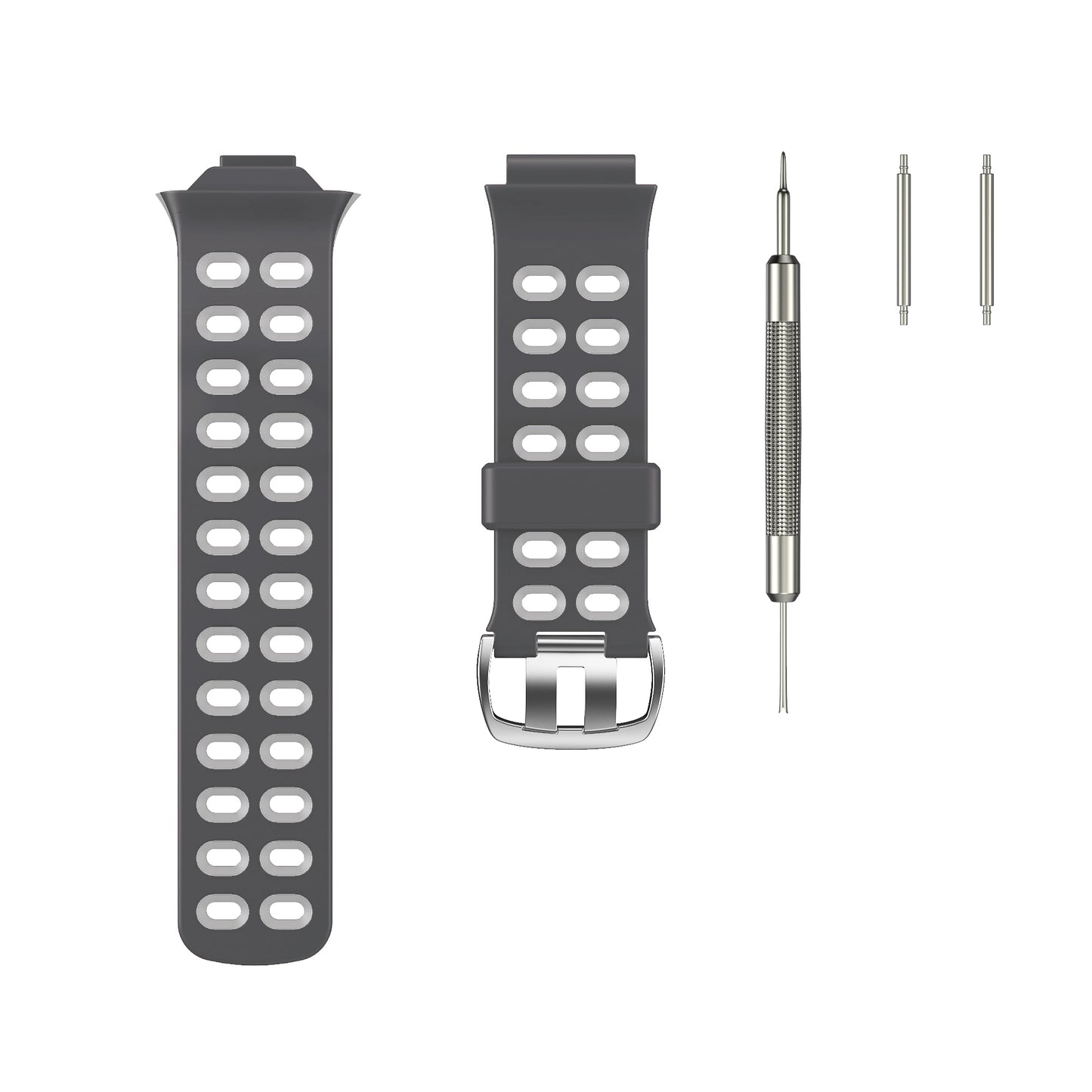 Double Color Silicone Watchband Strap Belt Replacement for Garmin Forerunner 310XT Smart Watch