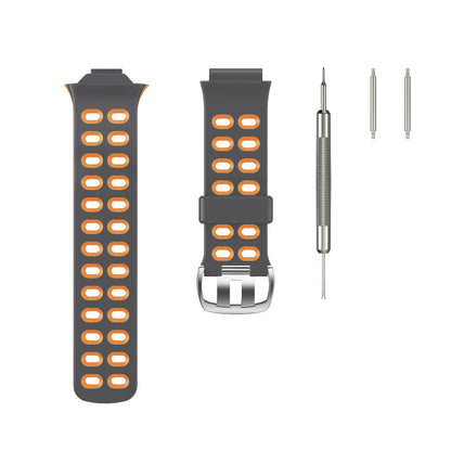 Double Color Silicone Watchband Strap Belt Replacement for Garmin Forerunner 310XT Smart Watch