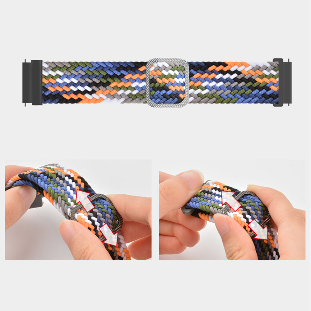 20mm Braided Rope Adjustable Watchband Replacement for Samsung Galaxy Watch Active/Active2 40mm/Watch 42mm