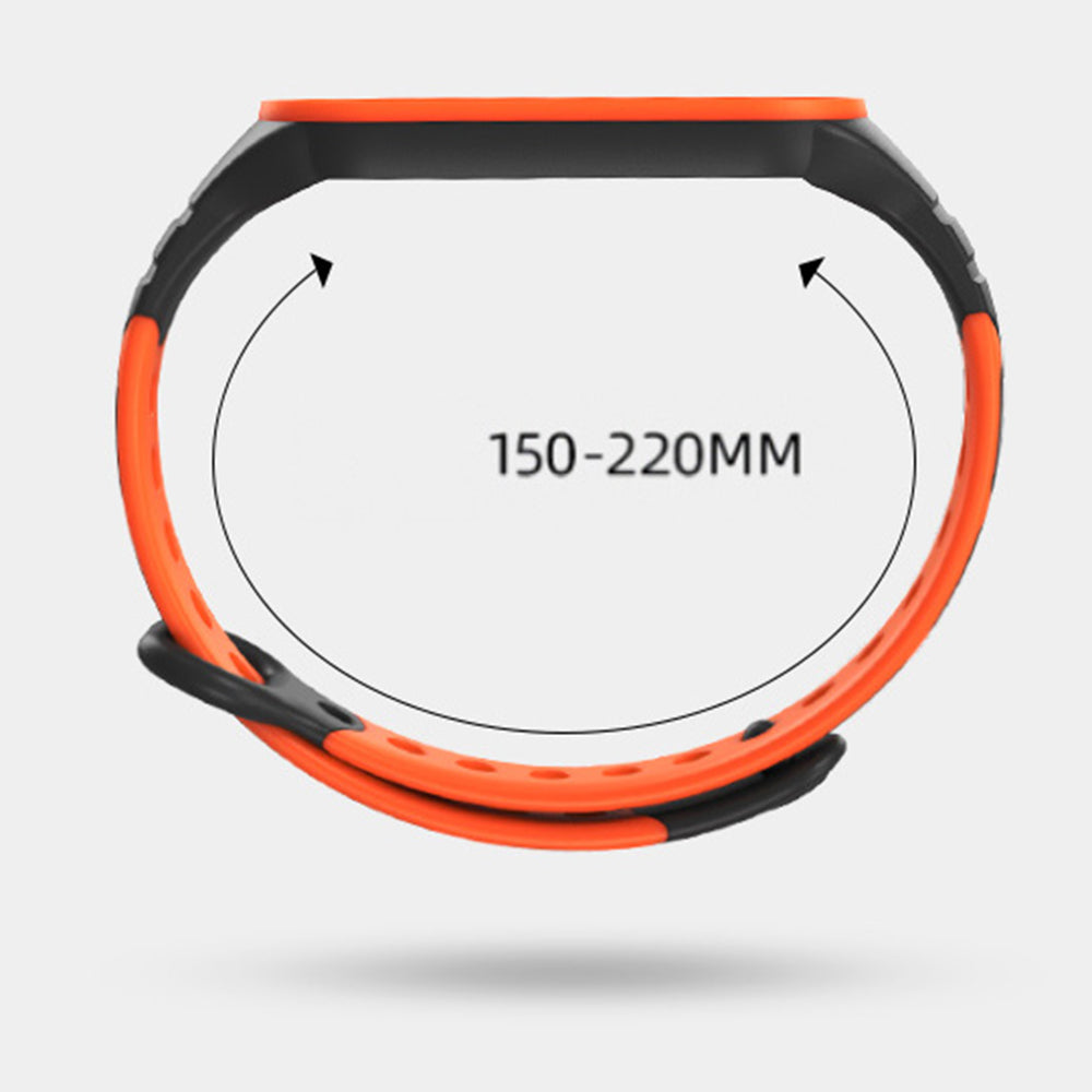 Bi-color Silicone Smart Watch Band Bracelet Wrist Strap Replacement for Xiaomi Mi Band 6