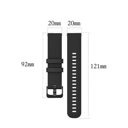 Replacement Silicone Smart Watch Band Adjustable Wrist Strap 20mm for Samsung Galaxy Watch4 Classic 46mm 42mm/Galaxy Watch4 44mm 40mm/Galaxy Watch 42mm/Garmin Vivoactive 3