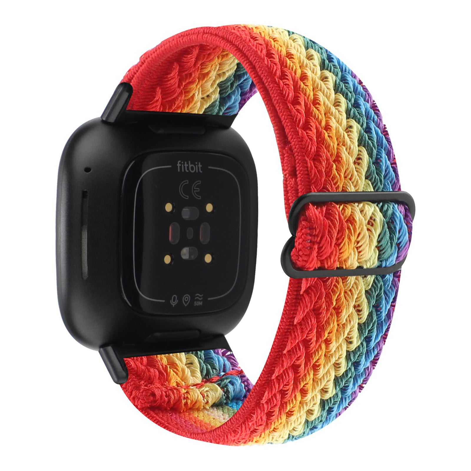 Adjustable Nylon Wave Pattern Smart Watchband Wrist Strap Belt for Fitbit Versa 3/Versa Sense