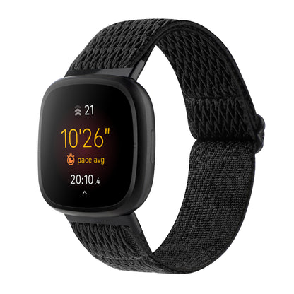 Adjustable Nylon Wave Pattern Smart Watchband Wrist Strap Belt for Fitbit Versa 3/Versa Sense