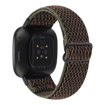 Adjustable Nylon Wave Pattern Smart Watchband Wrist Strap Belt for Fitbit Versa 3/Versa Sense