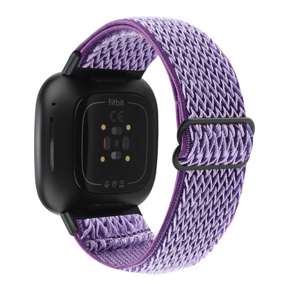 Adjustable Nylon Wave Pattern Smart Watchband Wrist Strap Belt for Fitbit Versa 3/Versa Sense