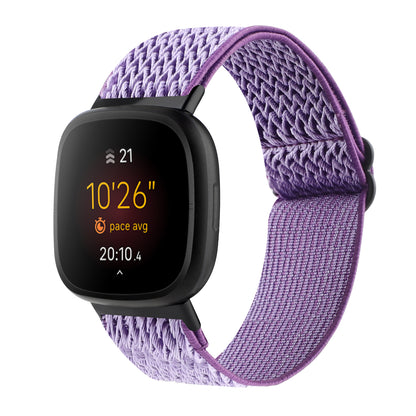 Adjustable Nylon Wave Pattern Smart Watchband Wrist Strap Belt for Fitbit Versa 3/Versa Sense