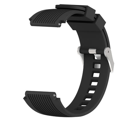 Universal 22mm Width Lines Soft Silicone Band Watchband Strap for Huawei Watch 3 / 3 Pro / Samsung Amazfit Watch Etc