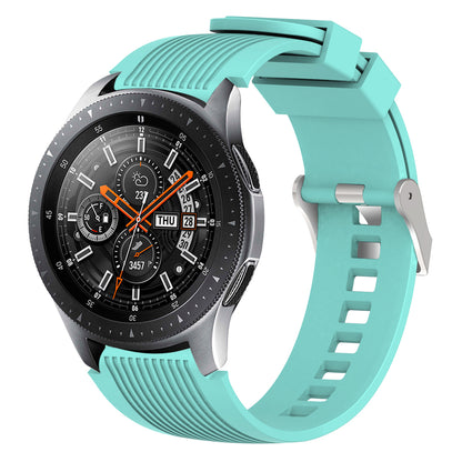 Universal 22mm Width Lines Soft Silicone Band Watchband Strap for Huawei Watch 3 / 3 Pro / Samsung Amazfit Watch Etc