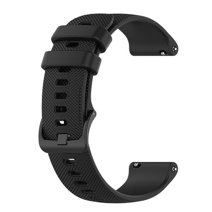 22mm Universal Grid Texture Silicone Watchband Replace Strap for Huawei Watch 3 / 3 Pro / Samsung Amazfit Watch Etc