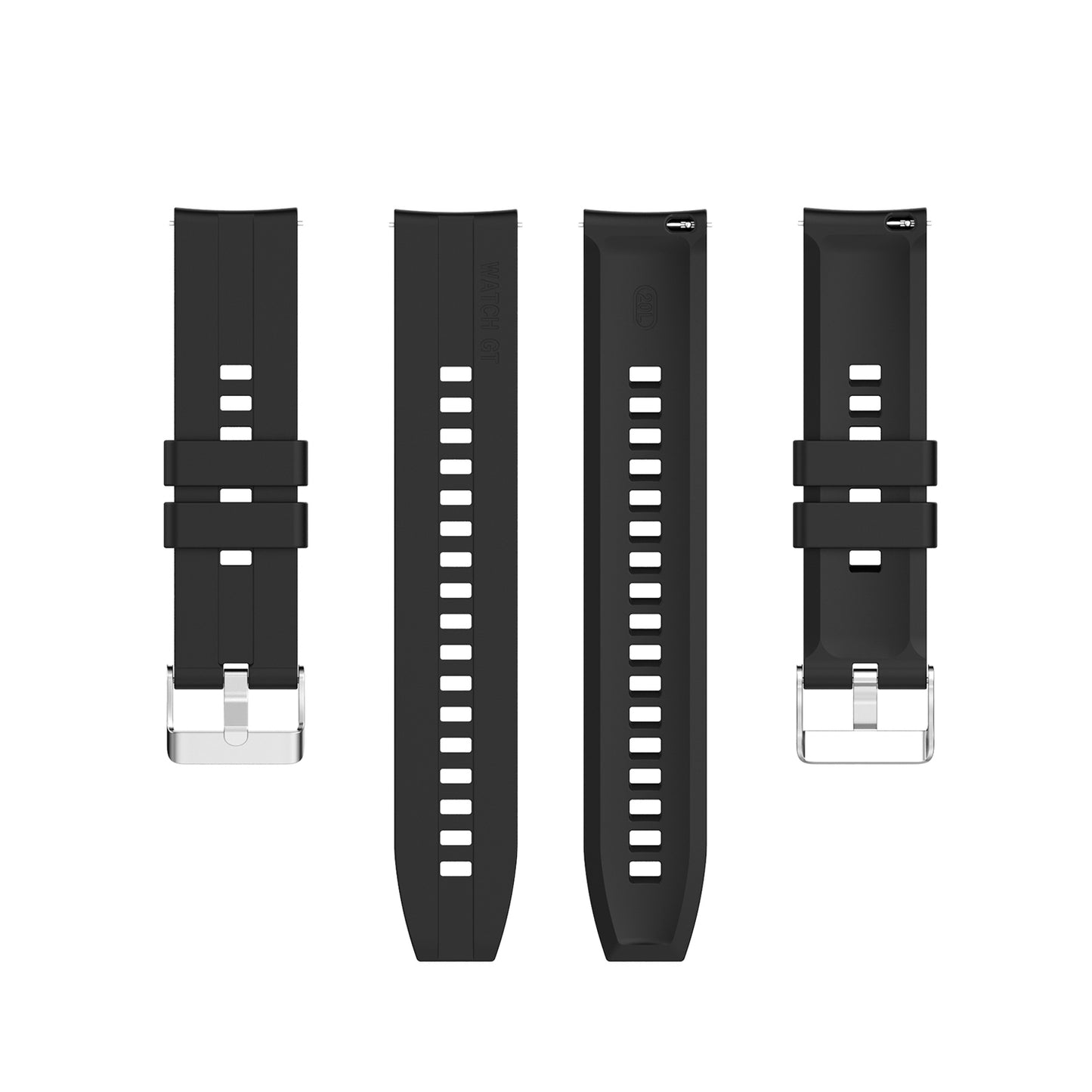 Replacement Silicone Adjustable Watch Band Strap 22mm for Huawei Watch 3/Watch 3 Pro/Watch GT 2 46mm