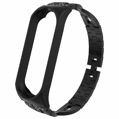 X-Shaped Design Aluminum Alloy Jewelry Wristband Bling Diamond Metal Strap for Xiaomi Mi Band 6 / 5