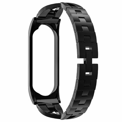 X-Shaped Design Aluminum Alloy Jewelry Wristband Bling Diamond Metal Strap for Xiaomi Mi Band 6 / 5