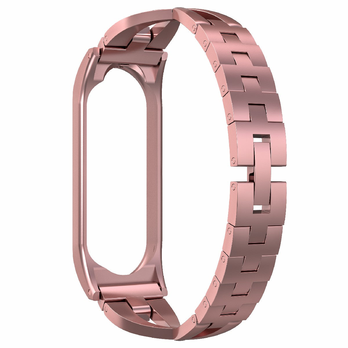 X-Shaped Design Aluminum Alloy Jewelry Wristband Bling Diamond Metal Strap for Xiaomi Mi Band 6 / 5