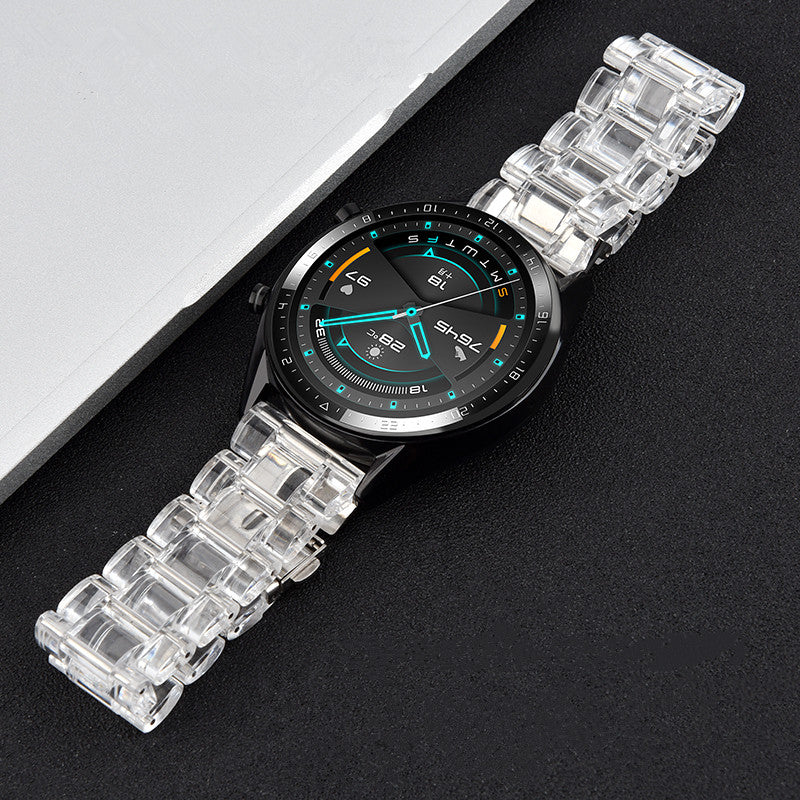 Transparent Clear 20mm TPU Integrated Wristband Replacement Band Strap for Samsung Galaxy Watch4 Classic 46mm 42mm/Watch4 44mm 40mm/Gear S2 Classic/Huawei Watch 2