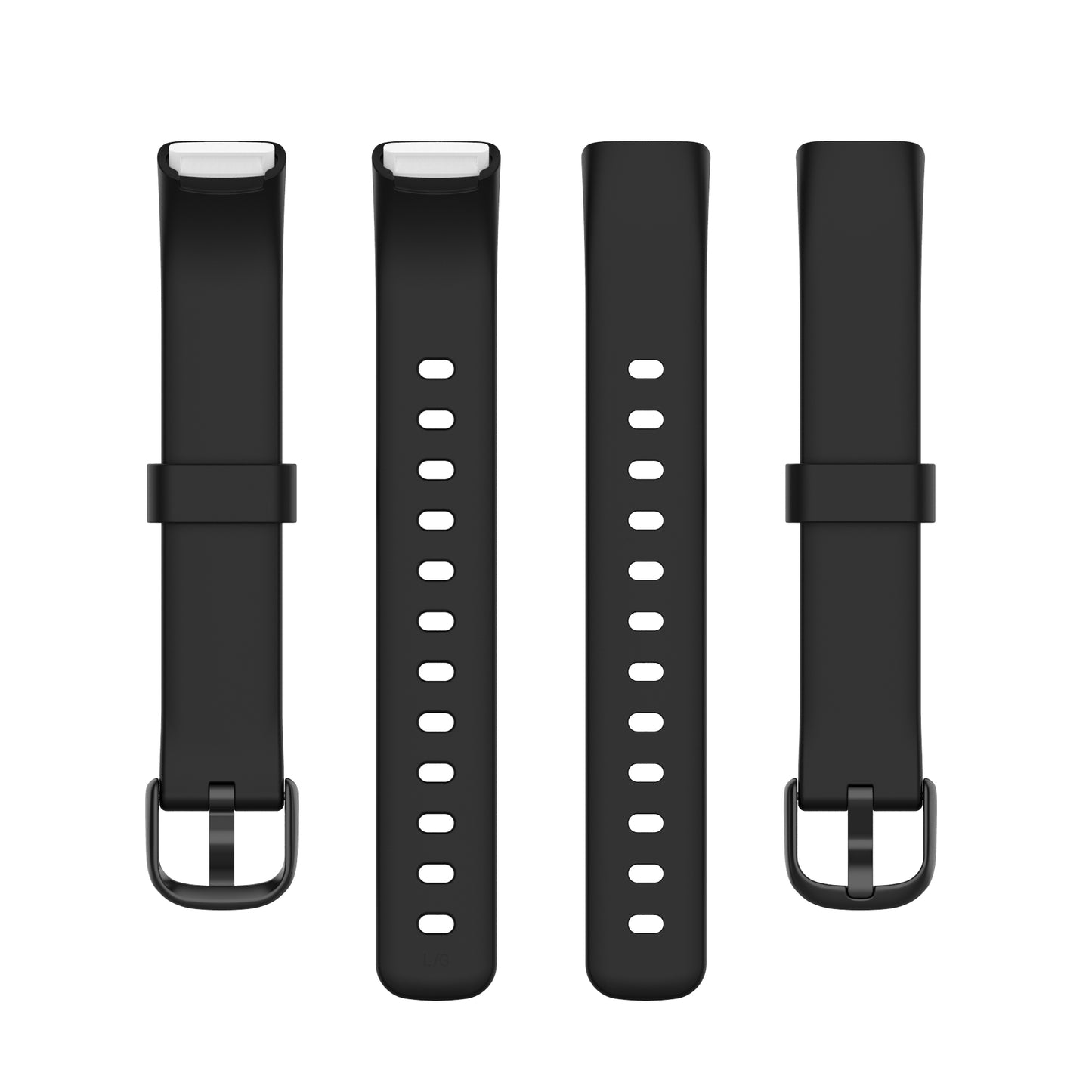 Replacement Silicone Adjustable Watch Band Wrist Strap for Fitbit Luxe, Size: L