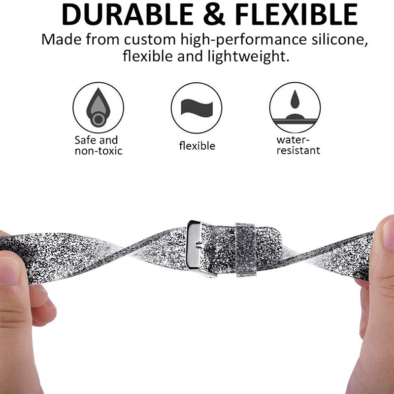 Glittering Powder Design TPU Watch Band Strap Replacement for Fitbit Versa 3/Sense