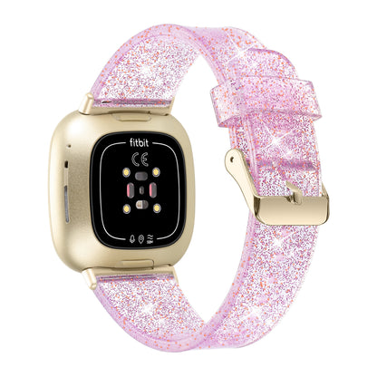 Glittering Powder Design TPU Watch Band Strap Replacement for Fitbit Versa 3/Sense