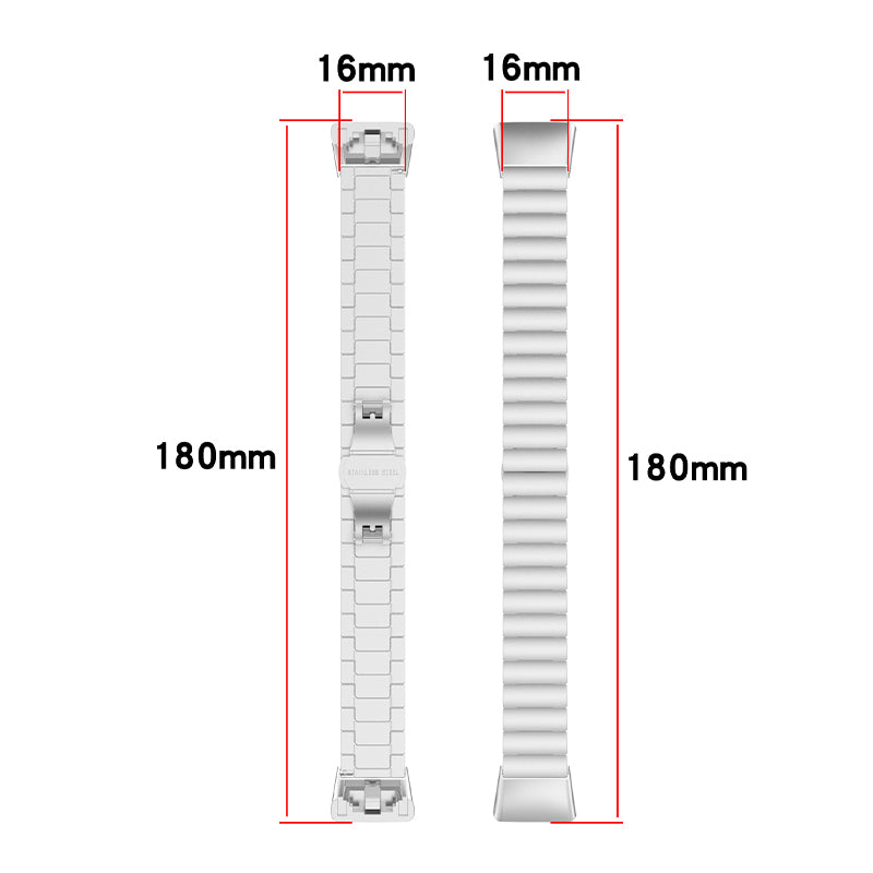 One Bead Stainless Steel Watch Band Replacement Wrist Strap for Huawei Band 6/Honor Band 6