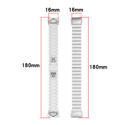 One Bead Stainless Steel Watch Band Replacement Wrist Strap for Huawei Band 6/Honor Band 6