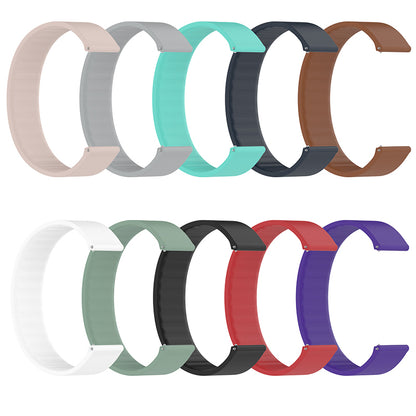 Replacement Universal Smart Watch Band Silicone Wrist Strap 20mm (Band Length 150mm) for Samsung Galaxy Watch4 Classic 46mm 42mm/Watch4 44mm 40mm