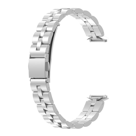 Stainless Steel Watch Band 3 Beads Accurate Cutting Process Replacement Bracelet Wristband for Fitbit Luxe / Special Edition