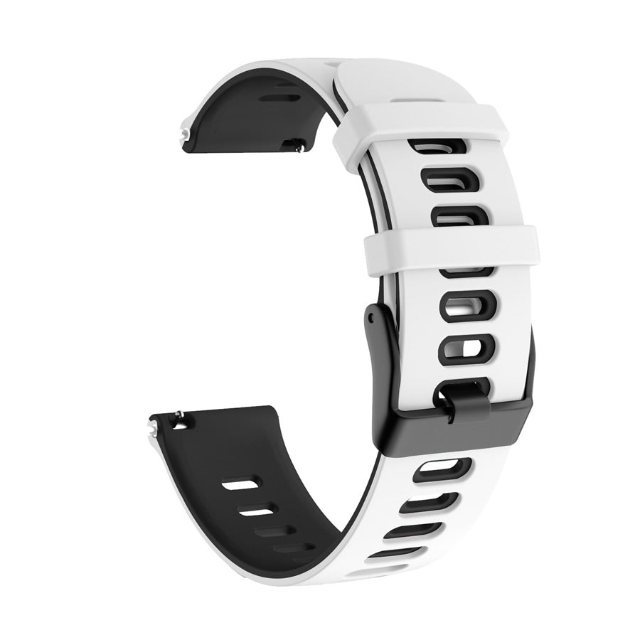 22mm Bi-Color Silicone Watchband Strap Replacement Wrist Strap for Xiaomi Haylou RT LS05s/RS3 LS04