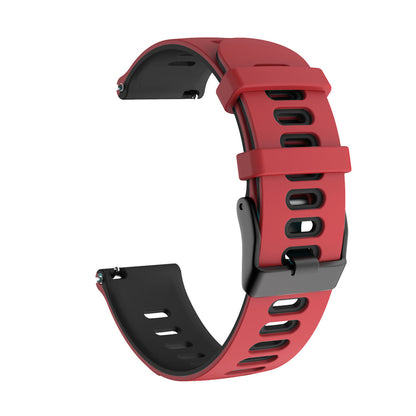 22mm Bi-Color Silicone Watchband Strap Replacement Wrist Strap for Xiaomi Haylou RT LS05s/RS3 LS04