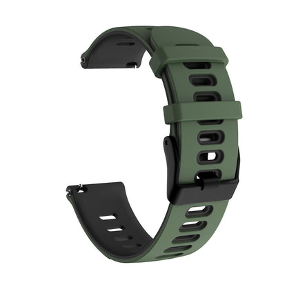 22mm Bi-Color Silicone Watchband Strap Replacement Wrist Strap for Xiaomi Haylou RT LS05s/RS3 LS04