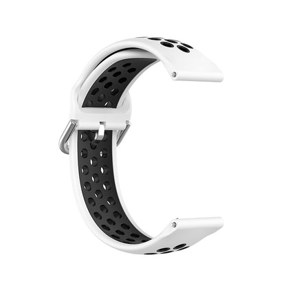 20mm Dual Color Adjustable Silicone Watchband Bracelet Strap for Samsung Galaxy Watch 4 40mm/44mm/Galaxy Watch 4 Classic 42mm