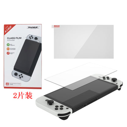 DOBE TNS-1156 2Pcs 9H Tempered Glass Screen Protector Anti-fingerprint Film for Nintendo Switch OLED