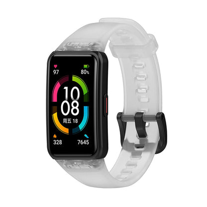 Transparent Waterproof TPU Replacement Strap Watch Bands for Huawei Band 6 / Honor Band 6