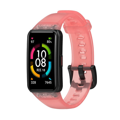 Transparent Waterproof TPU Replacement Strap Watch Bands for Huawei Band 6 / Honor Band 6