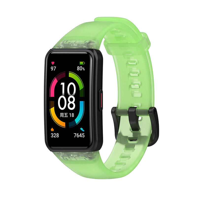 Transparent Waterproof TPU Replacement Strap Watch Bands for Huawei Band 6 / Honor Band 6