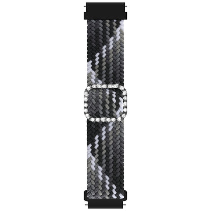 22mm Nylon Braided Adjustable Watchband Rhinestone Buckle Watch Strap for Samsung Gear S3 Classic/S3 Frontier/Galaxy Watch 46mm