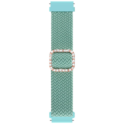 22mm Nylon Braided Adjustable Watchband Rhinestone Buckle Watch Strap for Samsung Gear S3 Classic/S3 Frontier/Galaxy Watch 46mm