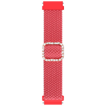 22mm Nylon Braided Adjustable Watchband Rhinestone Buckle Watch Strap for Samsung Gear S3 Classic/S3 Frontier/Galaxy Watch 46mm